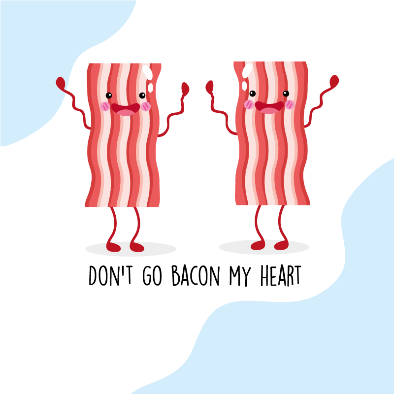 Vinyl teppich spruch lustiges zitat mit bacon - TenStickers
