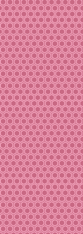 Vinyl teppich textur mit pinkem geometrischem sechseckmuster - TenStickers