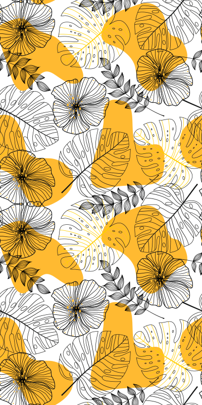 Vinyl teppich textur im blumenmuster kallax - TenStickers