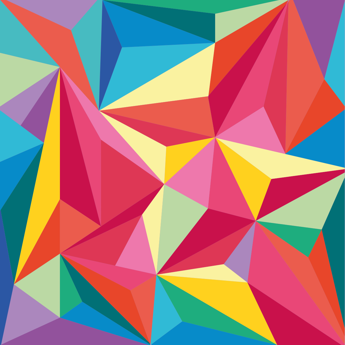 Vinyl teppich geometrisch in buntem design - TenStickers