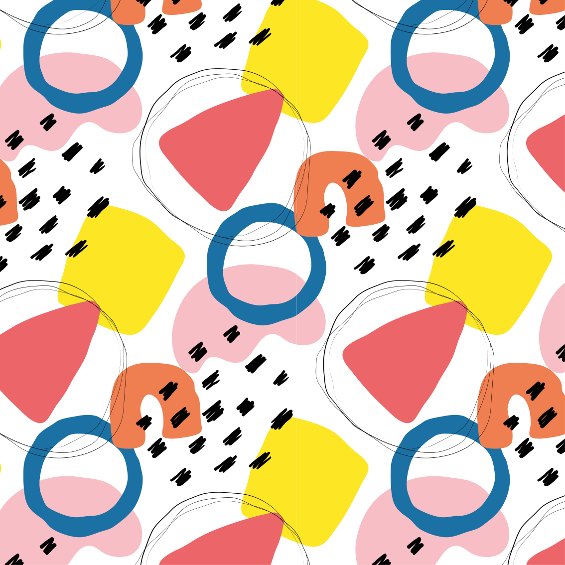 Vinyl teppich geometrisch mit gemaltem muster - TenStickers