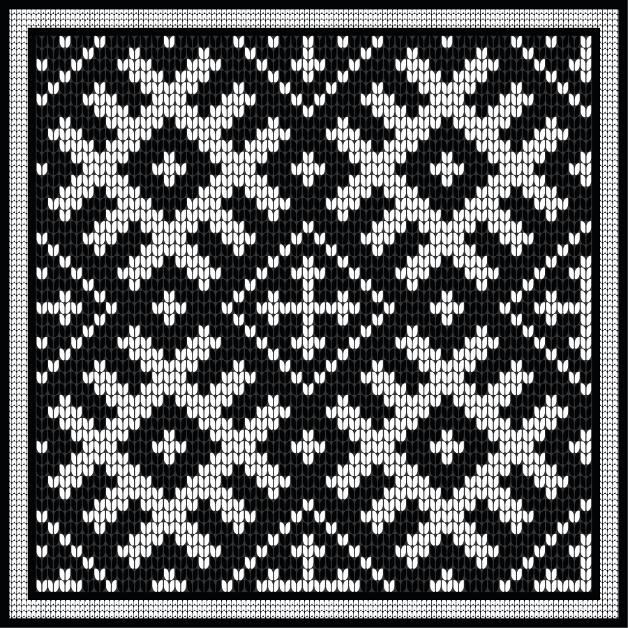 Vinyl teppich geometrisch mit wikinger kettenquadraten - TenStickers