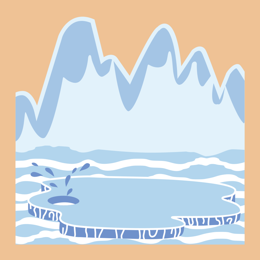 Vinyl teppich kinder blaue eisberge - TenStickers