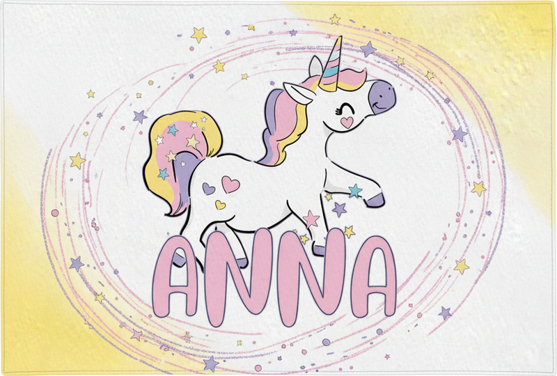 Vinyl teppich kinder im magischen einhorn design - TenStickers