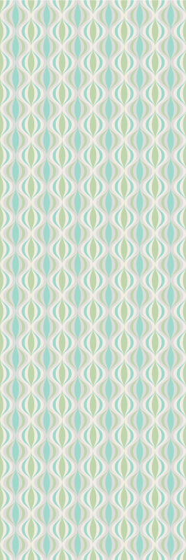 Vinyl teppich flur in hellen farben 70er muster - TenStickers