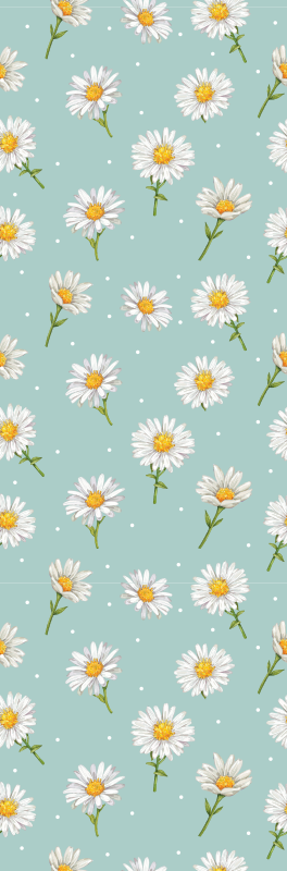 Vinyl teppich flur mit gänseblümchen-muster - TenStickers