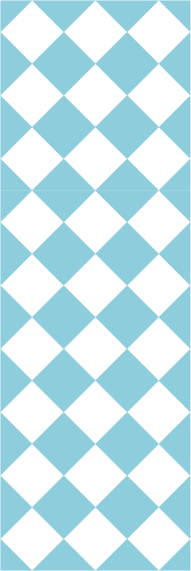 Vinyl teppich flur mit blau-weißer karomuster - TenStickers