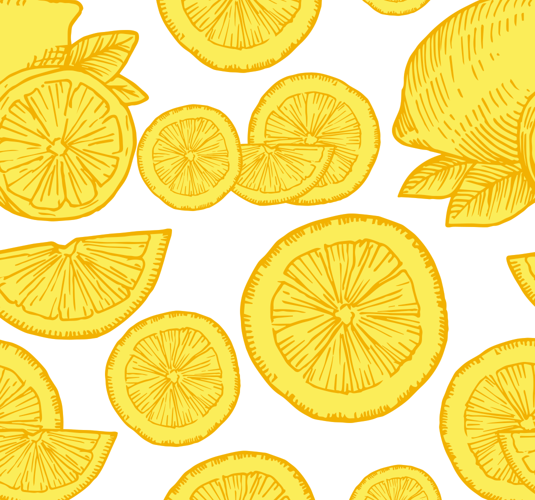Vinyl teppich gelb orange und zitrone skizze - TenStickers
