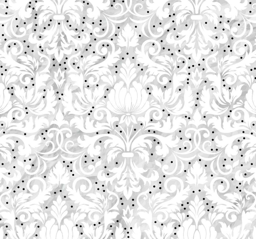 Vinyl teppich weiß mit floralem muster eleganz - TenStickers