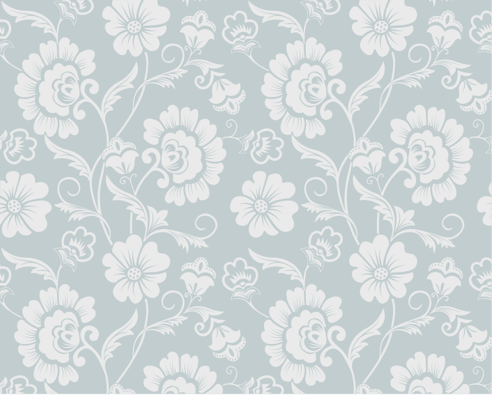 Vinyl teppich weiß im "granny chic" blumenmuster - TenStickers