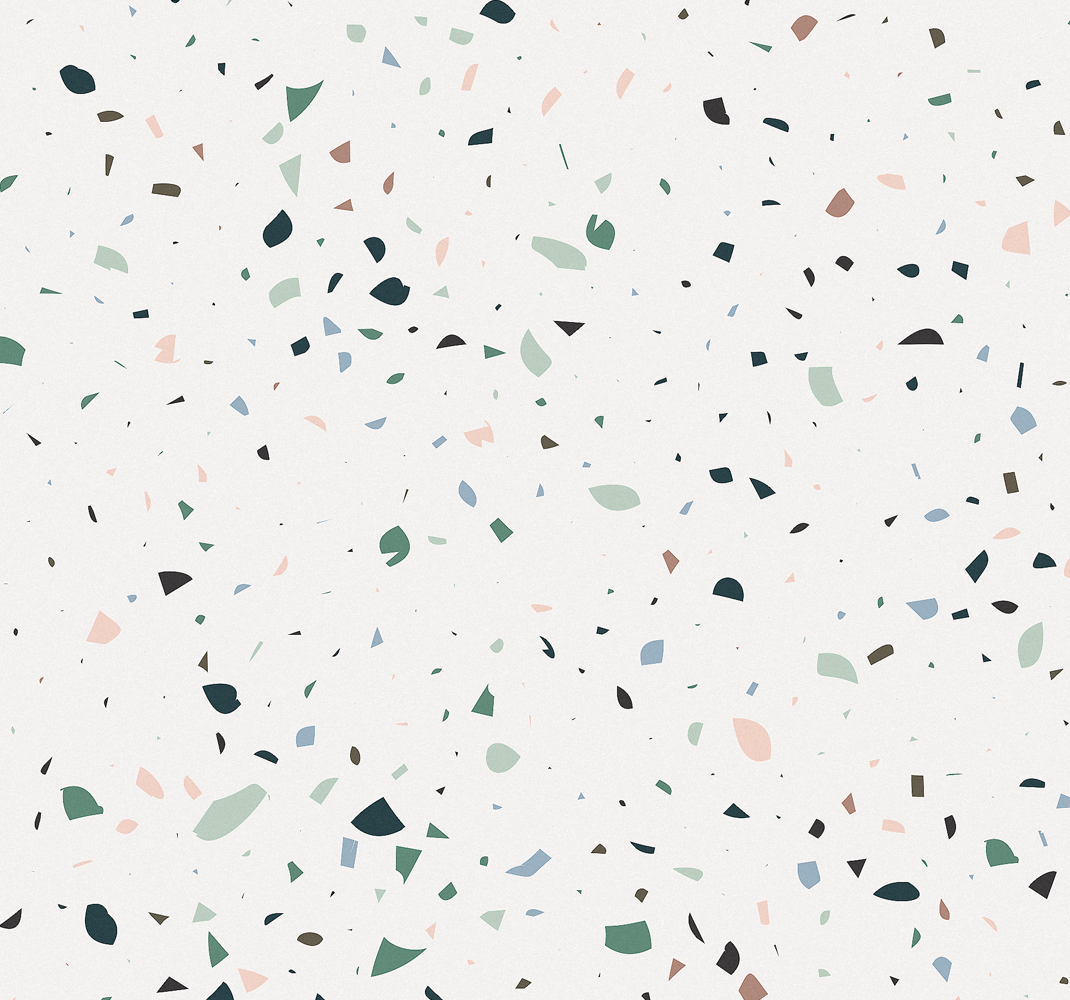 Vinyl teppich weiß mit weißem terrazzo-muster - TenStickers