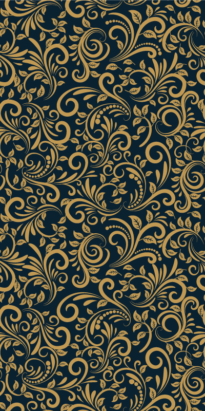 Vinyl teppich braun mit versace gold schwarz - TenStickers