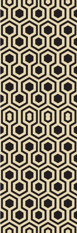 Brauner vinyl teppich im hexagonalen cosmopolitan-design - TenStickers
