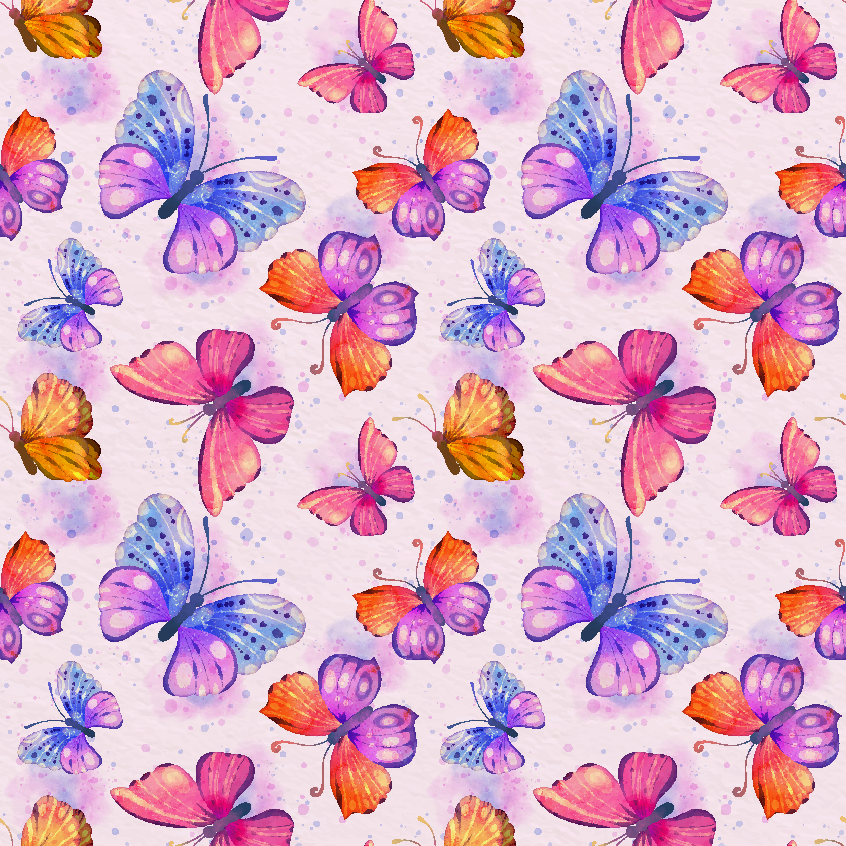 Vinyl teppich lila mit buntem aquarelldesign - TenStickers