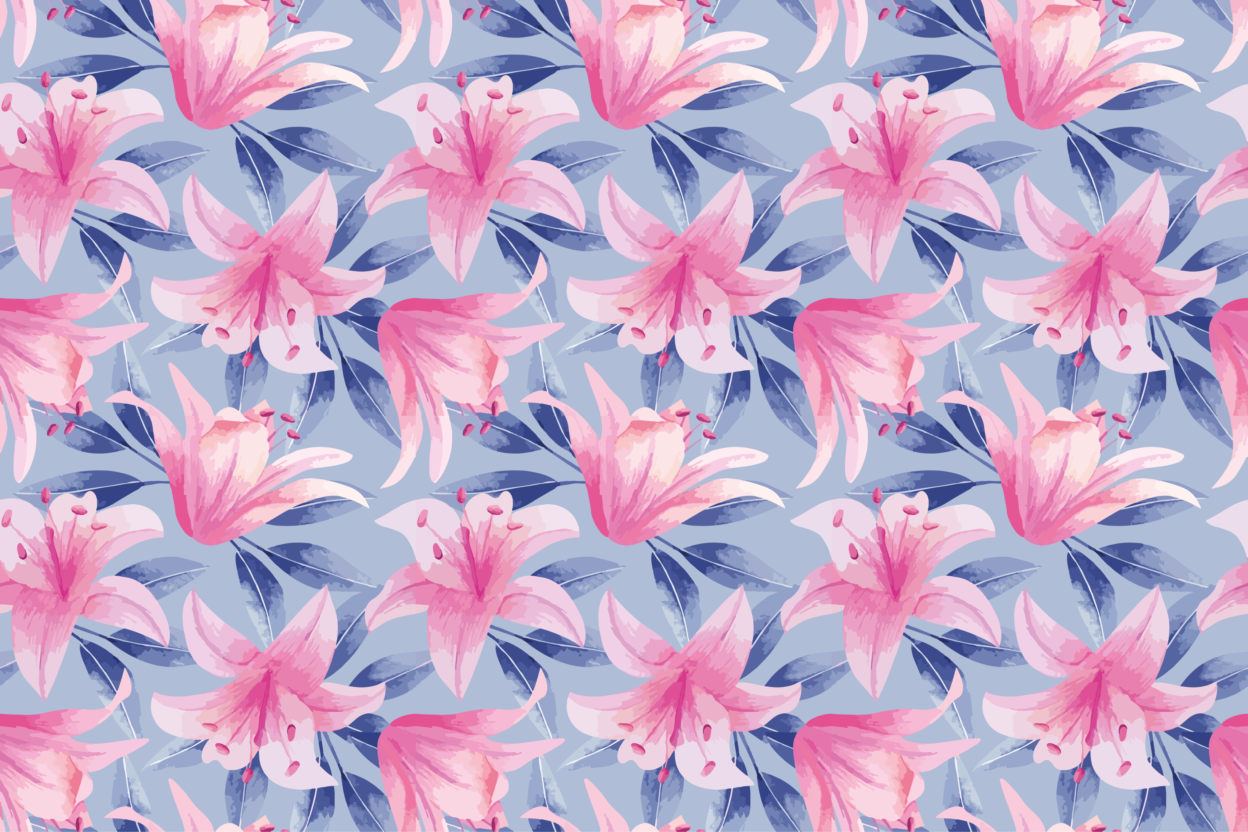 Vinyl teppich lila aquarell blumenillustration - TenStickers