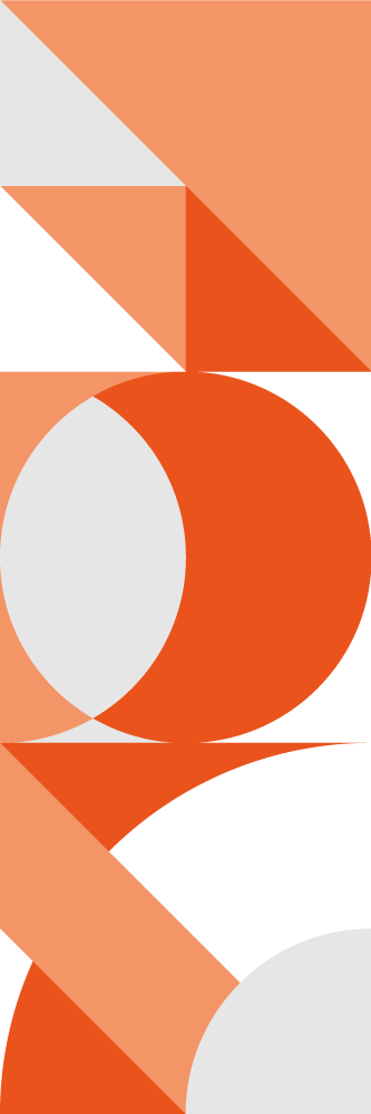 Vinyl teppich orange mit orange-weißen farbkasten - TenStickers