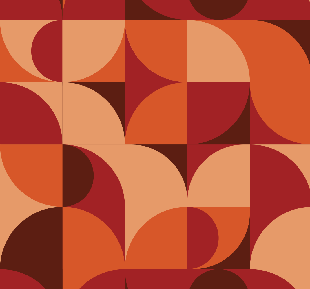 Vinyl teppich orange retro print rot - TenStickers
