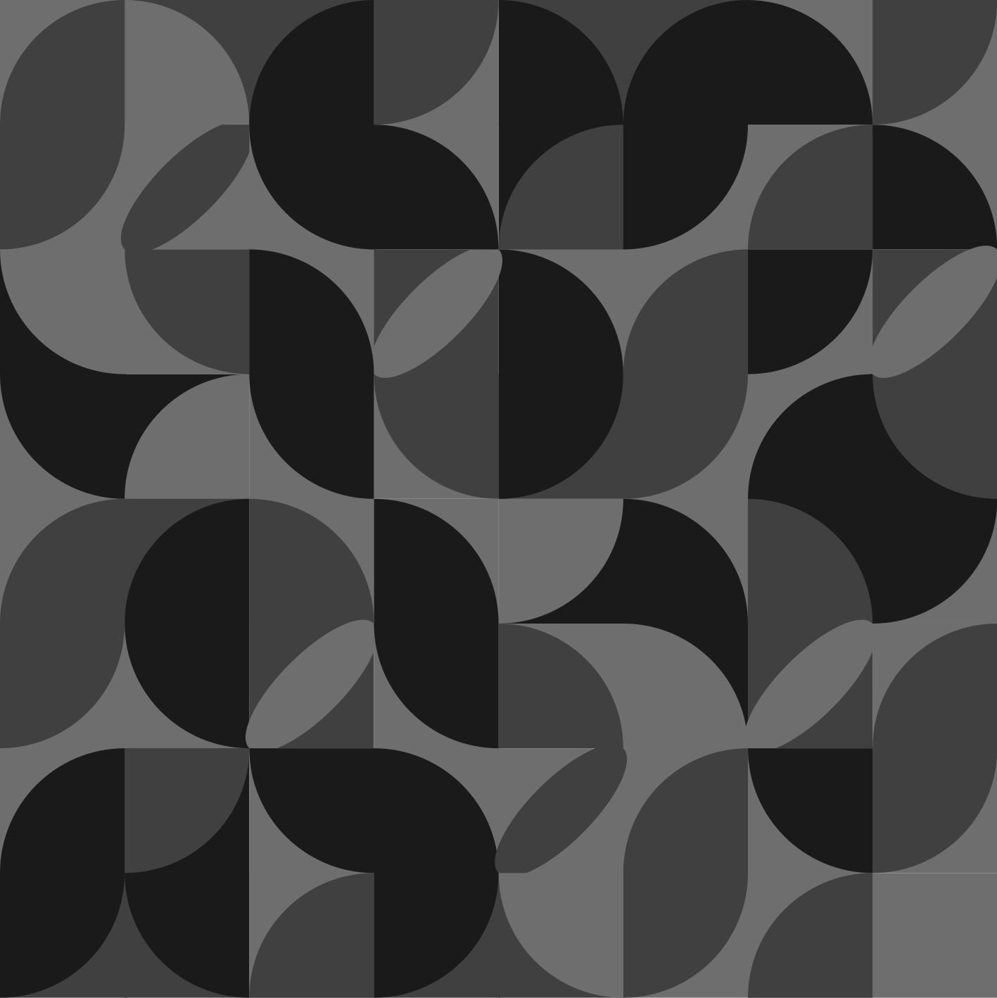 Vinyl teppich schwarz mit retro schwarzen formen - TenStickers