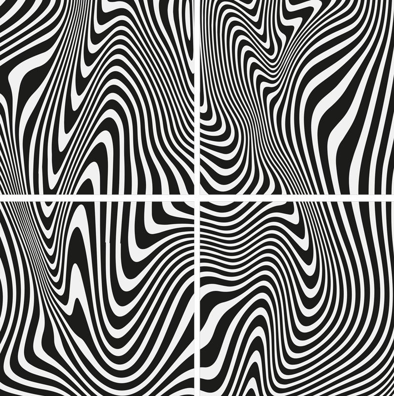 Vinyl teppich schwarz zebra 3d effekt - TenStickers