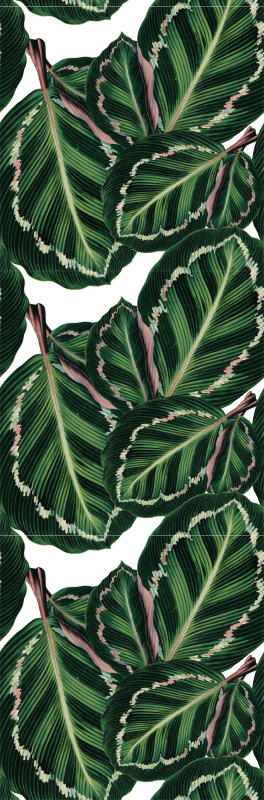 Vinyl teppich grün mit maranta-muster - TenStickers