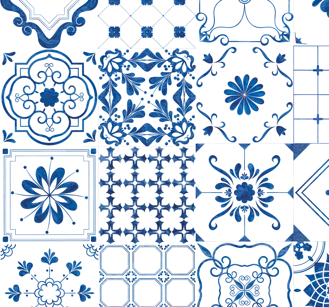 Vinyl teppich terrasse nordic fliesen - TenStickers