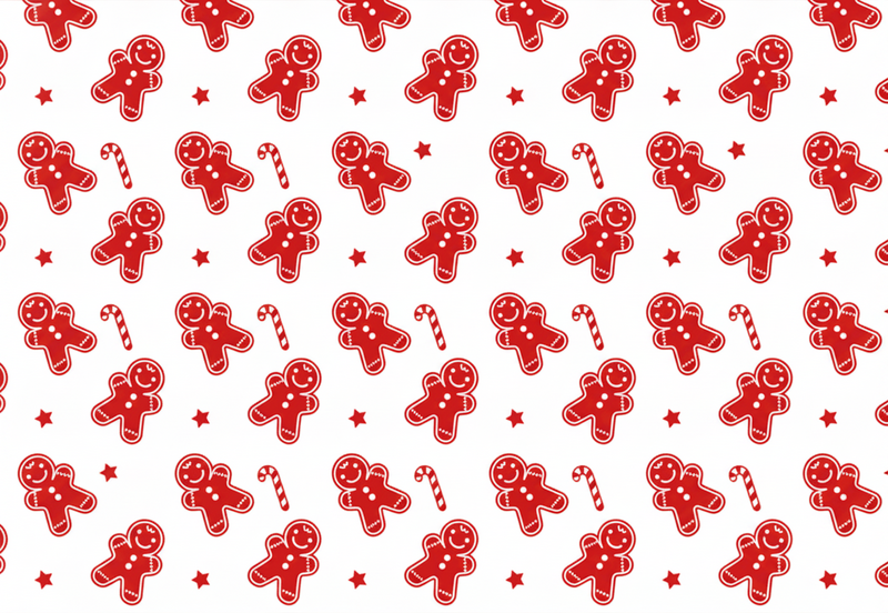 Roter vinyl teppich weihnachtsplätzchen - TenStickers