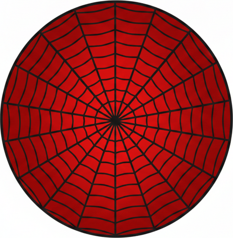 Vinyl teppich rot spinnennetz - TenStickers