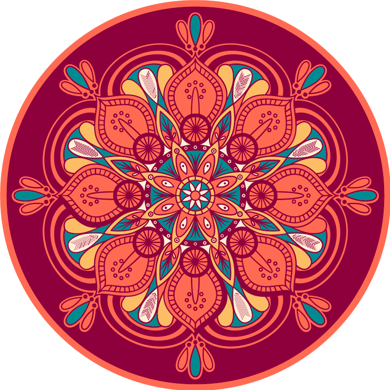 Vinyl Teppich Mandala verziertes mandala - TenStickers