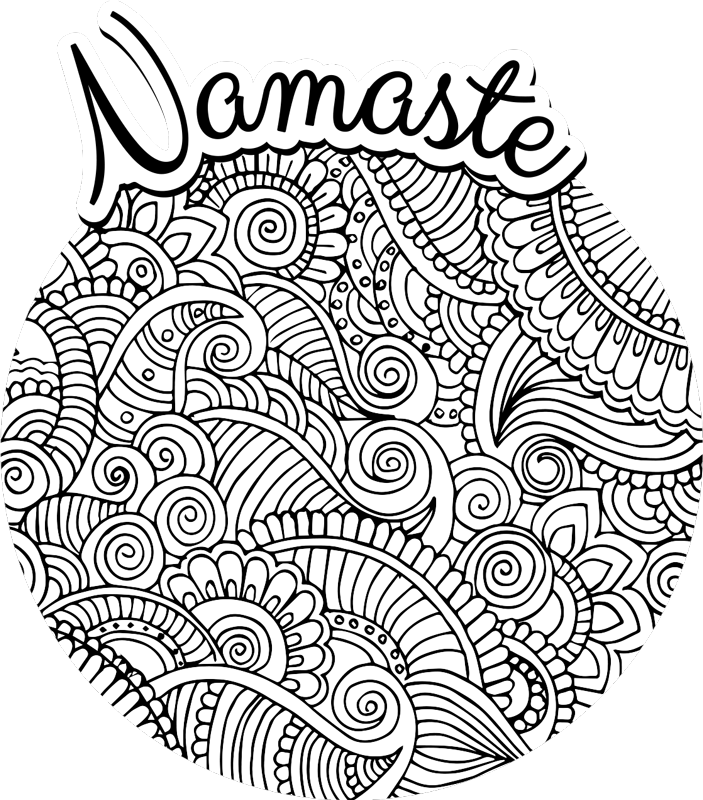 Mandala namaste vinyl teppich - TenStickers