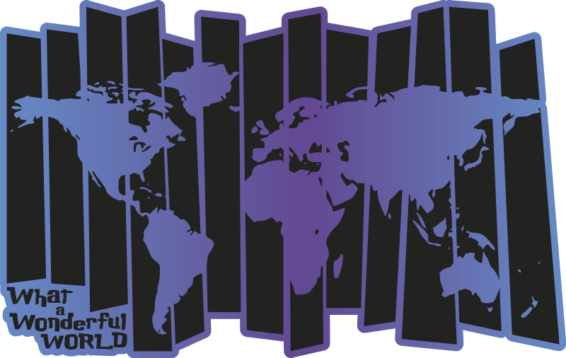 Weltkarte wundervoller welt-vinylteppich - TenStickers