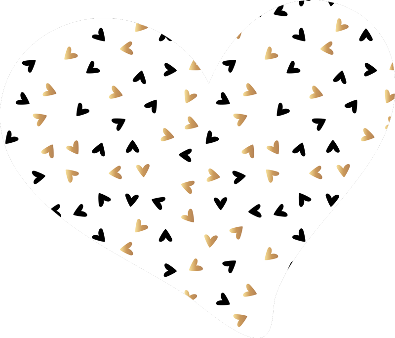 Vinyl Teppich geometrisch herz streumuster - TenStickers