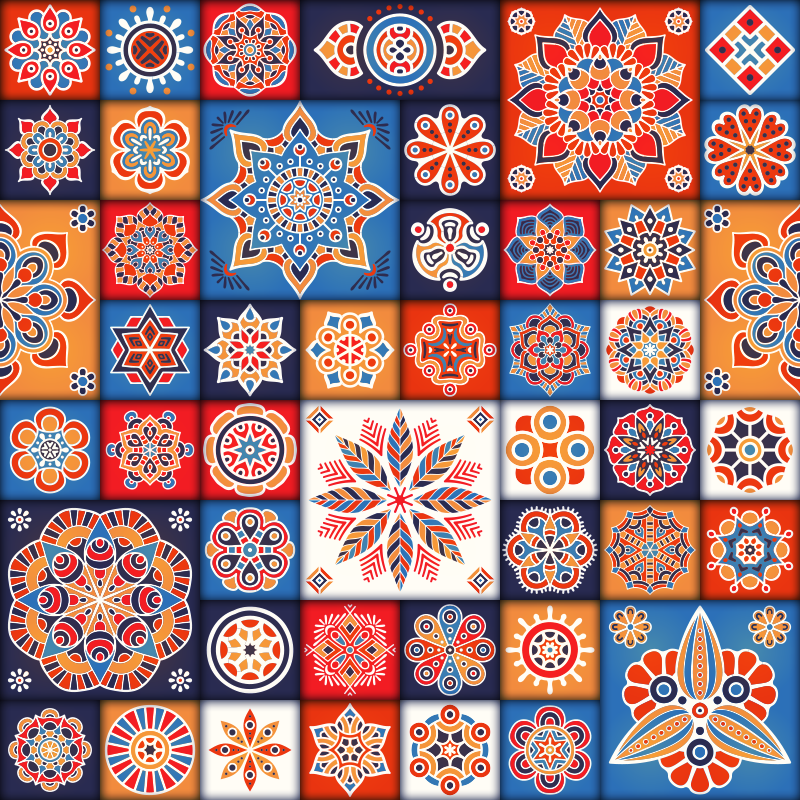 Fliesen Mosaik Vinyl Teppich mit Fliesen - TenStickers