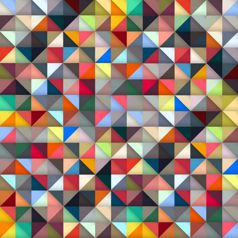 Bunter dreieckiger Vinyl Mosaik Teppich - TenStickers