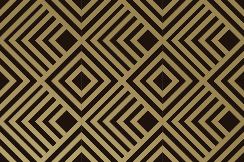 Vinyl Teppich geometrisch beige eckige streifen - TenStickers