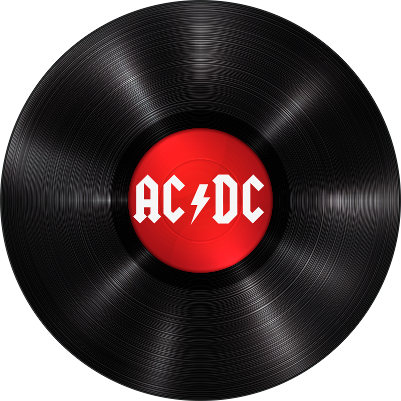 Wunderbare rockmusik acdc vinyl teppich - TenStickers