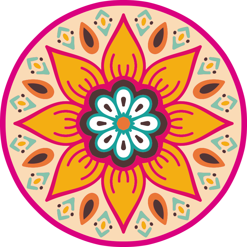 Vinyl Teppich Mandala kreisförmiges mandala-motiv - TenStickers