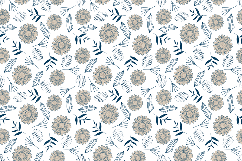 Vinyl Teppich Blumen florales botanisches motiv - TenStickers