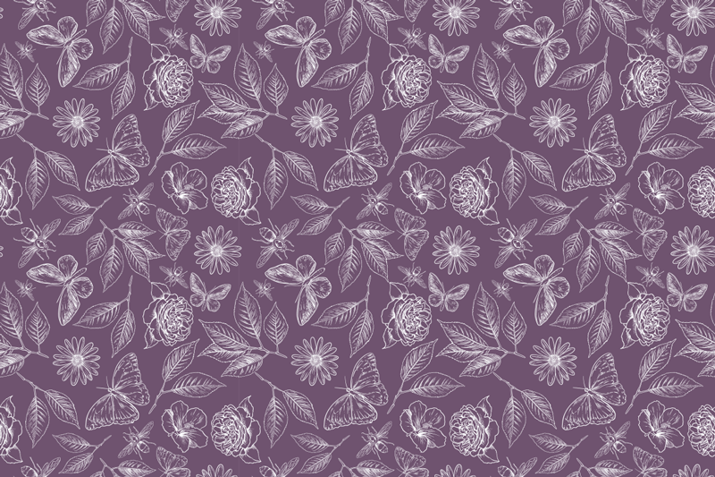 Vintage botanischen muster vinyl wohnzimmer teppich - TenStickers