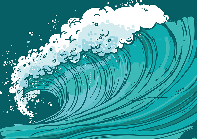 Vinyl teppich natur meereswellen bewegung - TenStickers