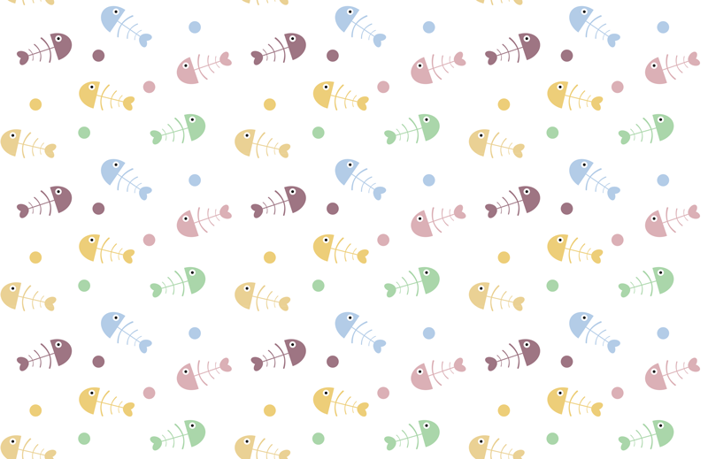 Vinylteppich Fische Gräten - TenStickers