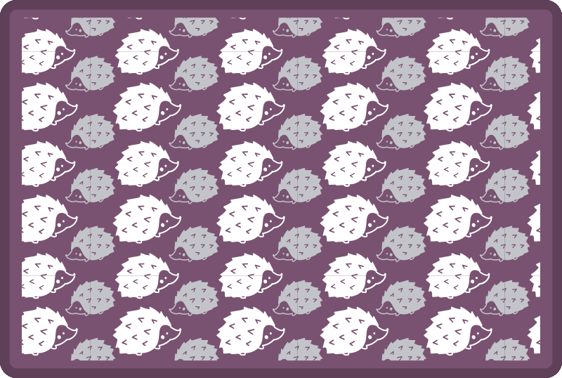 Vinyl Teppich Kinder cartoon-igel - TenStickers