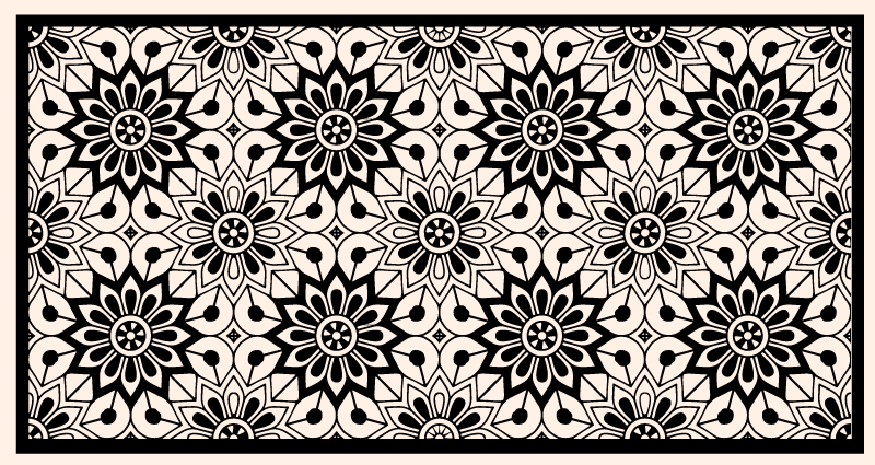 Vinyl Teppich Mandala mandala muster eleganz - TenStickers
