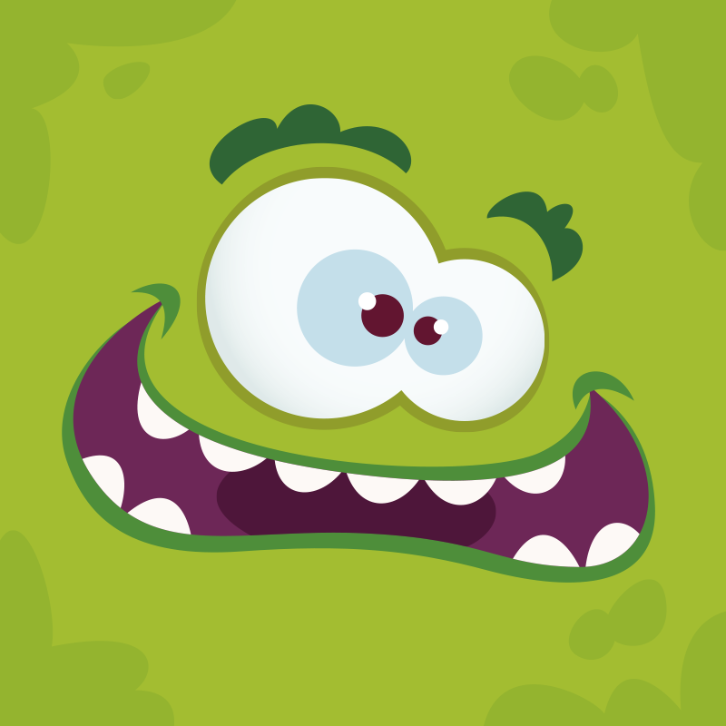Vinyl Teppich Kinder zeichentrick-monster-figur - TenStickers