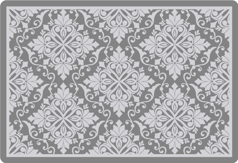 Vinyl Teppich minimalistisch elegantes monochromes laub - TenStickers
