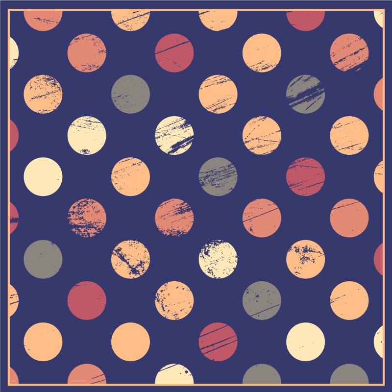 Vinyl Teppich geometrisch abstraktes gepunktetes muster - TenStickers