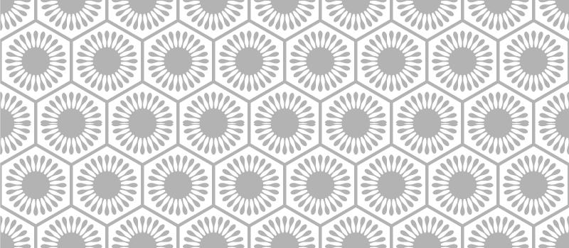 Vinyl Teppich geometrisch sunburst-muster - TenStickers