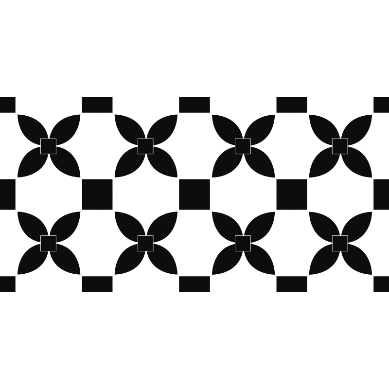 Vinyl Teppich Küche Schwarz bedruckt - TenStickers