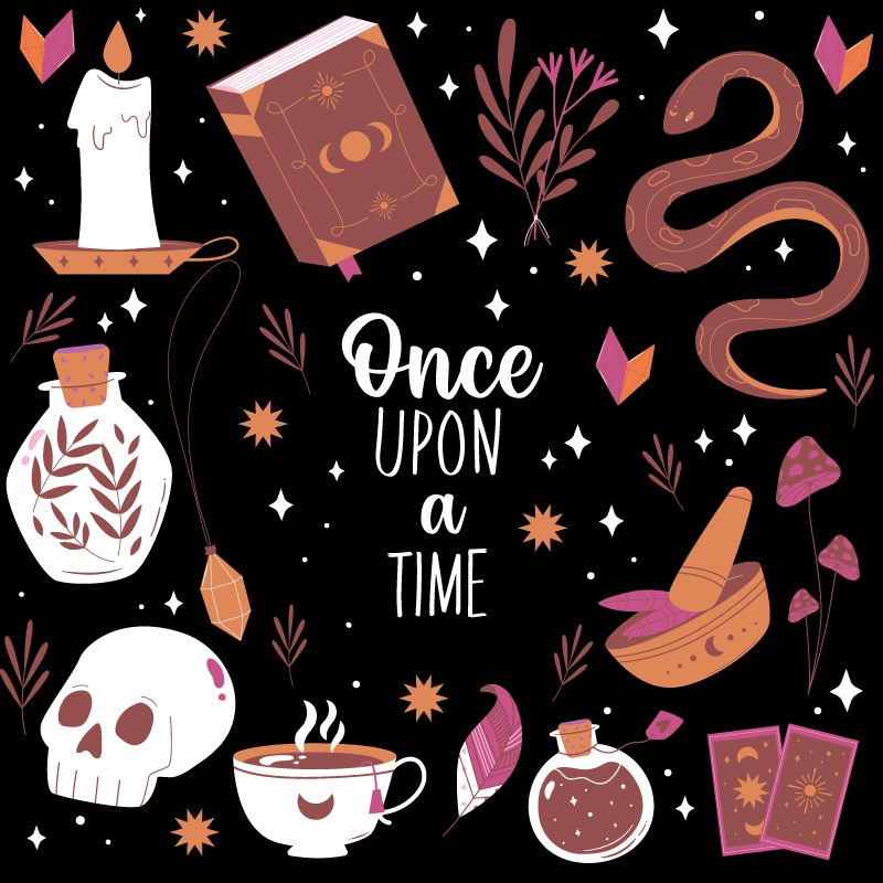 Vinylteppich Spruch Es war einmal - TenStickers