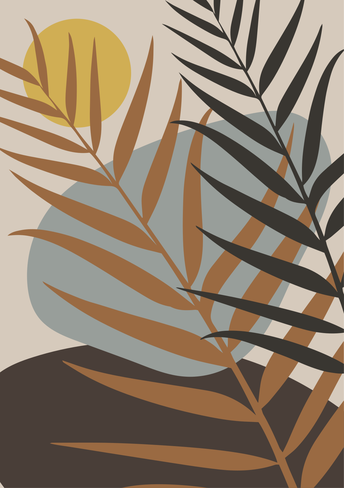 Vinyl Teppich Blumen botanischer sonnenuntergang - TenStickers