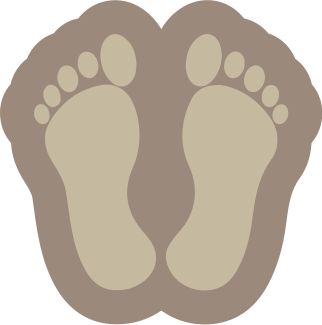 Vinyl Teppich Baby fußabdruckkonturen - TenStickers